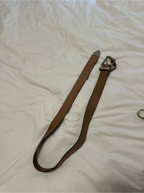 We the Free Brown Leather Belt with Silver Buckle m/l